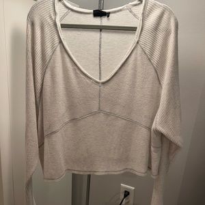 Cream cropped sweater - urban outfitters